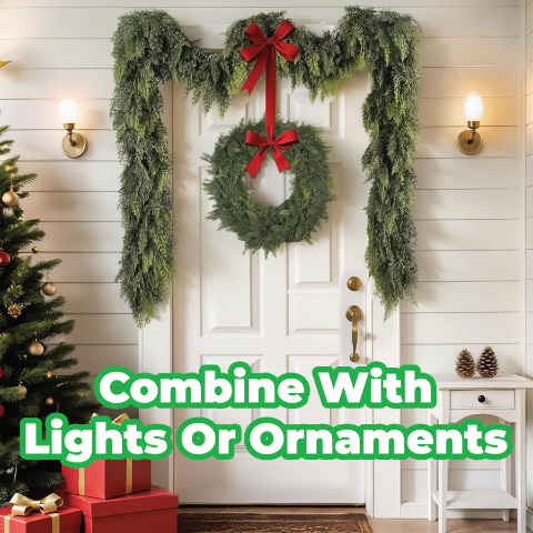 🎅HOT SALE 49% OFF💥2025 Premium Christmas Artificial Cedar Garland🎄 (6 FT / 1.8 M)