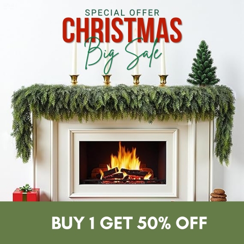 🎅HOT SALE 49% OFF💥2025 Premium Christmas Artificial Cedar Garland🎄 (6 FT / 1.8 M)