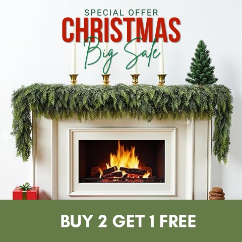 🎅HOT SALE 49% OFF💥2025 Premium Christmas Artificial Cedar Garland🎄 (6 FT / 1.8 M)
