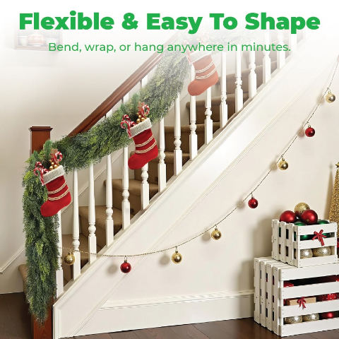 🎅HOT SALE 49% OFF💥2025 Premium Christmas Artificial Cedar Garland🎄 (6 FT / 1.8 M)