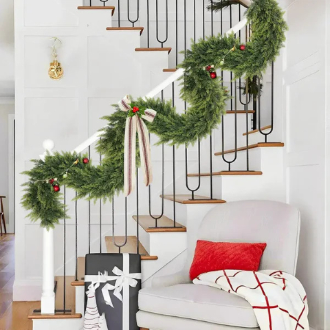 🎅HOT SALE 49% OFF💥2025 Premium Christmas Artificial Cedar Garland🎄 (6 FT / 1.8 M)